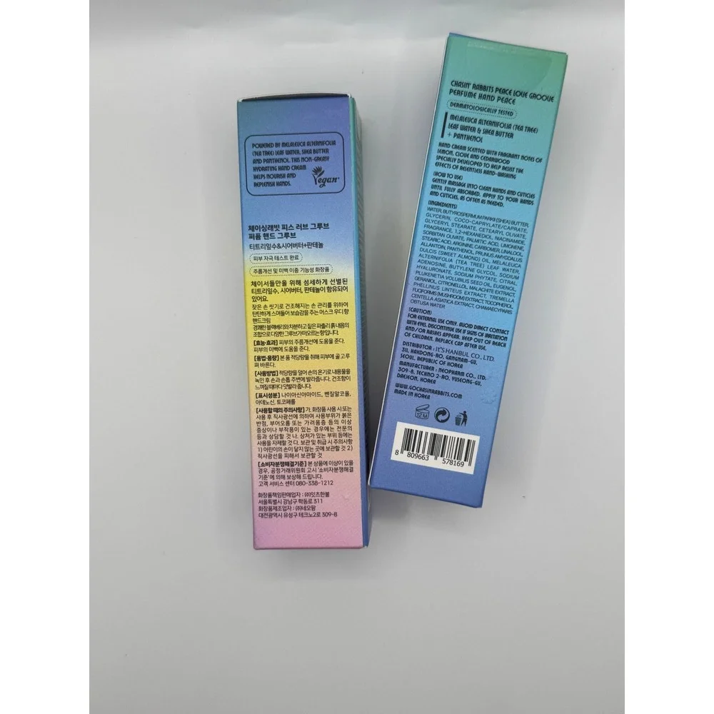 Chasin' Rabbits‎ Hand Cream 2pc Vegan K-Beauty 50ml Peace Love Collection